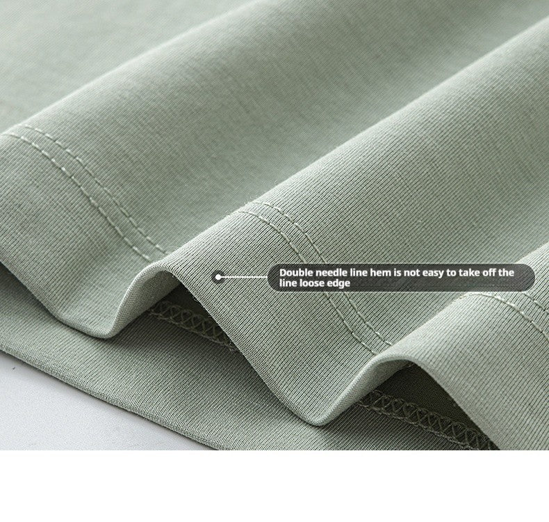 64% Cotton 25% Bamboo Fiber Cool T Shirt Men Short Sleeve Summer Tops For Men Round Neck Skin Friendly Solid Color Male Clothes