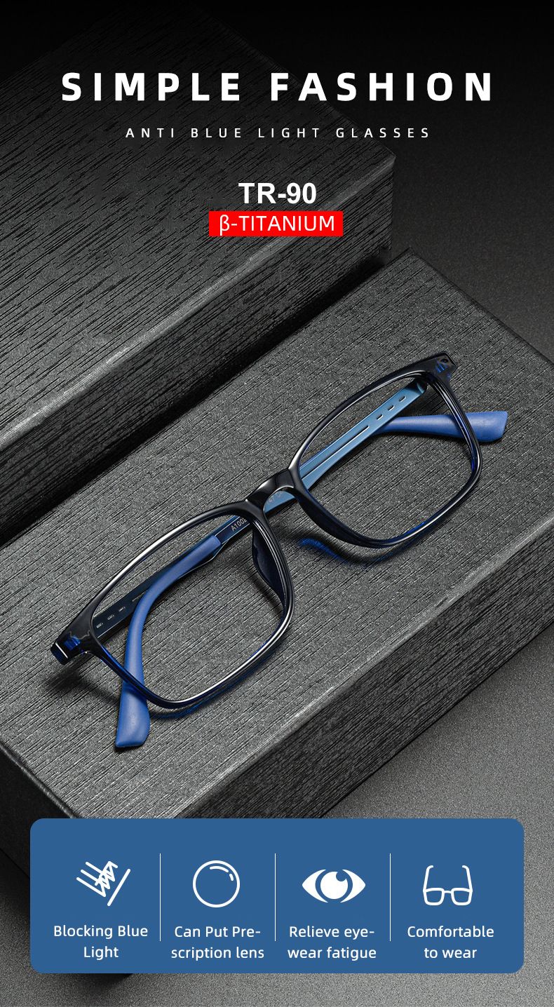 CLLOIO High Quality UltraLight Flexible Titanium Reading Glasses Anti Blue Light Myopia Glasses Prescription Progressive Eyewear