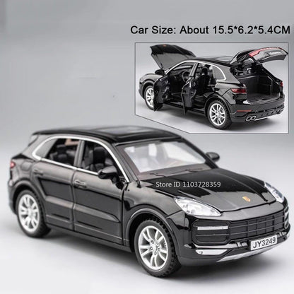 1:32 Cayenne Panamera Carros em Miniatura Liga Fundida Som Luz Portas Abertas Veículos de Fricção para Crianças Presentes