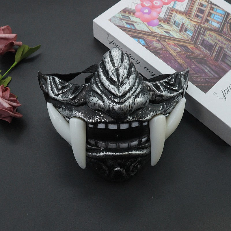 Japanese Samurai Ghost Devil Mask Halloween Devil Samurai Mask Role Playing Japanese Horror Killer Thick Plastic Mask Party Prop