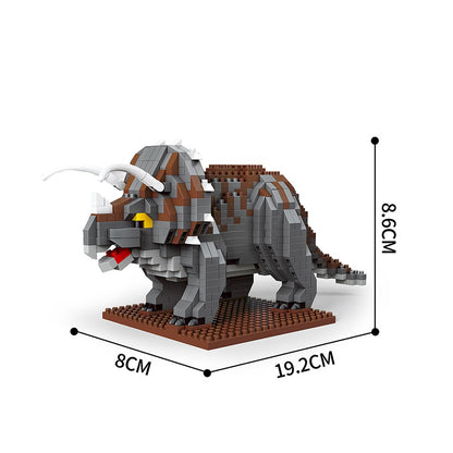 KNEW BUILT Brinquedos de Blocos de Montar Micro Mini Estegossauro T-rex - Crie um Mundo de Dinossauros, Presente de Festival para Crianças, Brinquedo de Montagem DIY Quebra-cabeça