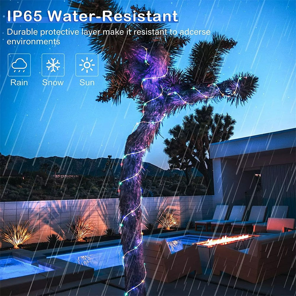 7m/12m/22m/32m Garland Tube Strip Lights Outdoor Waterproof Led Solar Rope String Light for Garden Christmas Camping Decoration