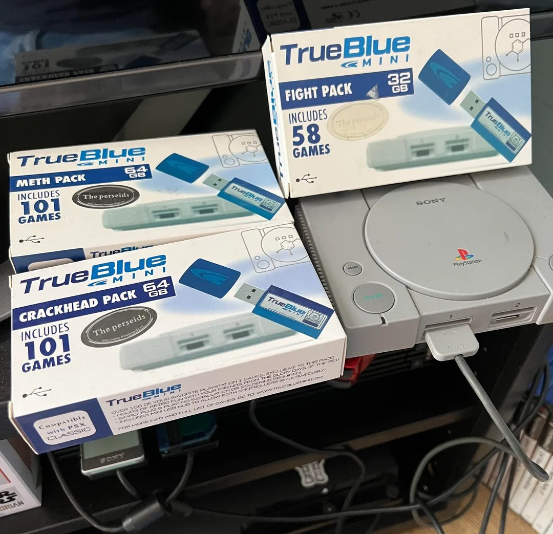 For True Blue Mini PACK CRACKHEAD/METH/WEED PACK64G/FIGHT PACK32GB/OVERDOSE PACK128GB For Genesis/Mega Drive/Playstation Classic