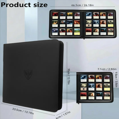 Premium Trading Card Binder with 12 Pockets, Tcg Binder, with 480 Side-Loading Pockets, Trading Card Album Suitable for Mtg, Yu-Gi-Oh!, Baseball, Football Sports Cards, Perfect for Boys, Girls, and Card Enthusiasts, Thanksgiving Gift, Christmas Gift