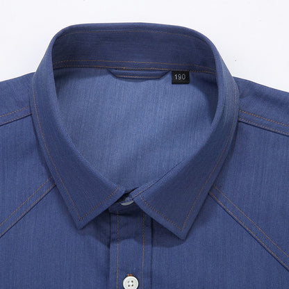 Men Shirt Denim Oversize 6XL 7XL 8XL 10XL Plus Size Fashion Casual Cowboy Blue Pockets Loose Long Sleeve Cotton High Quality