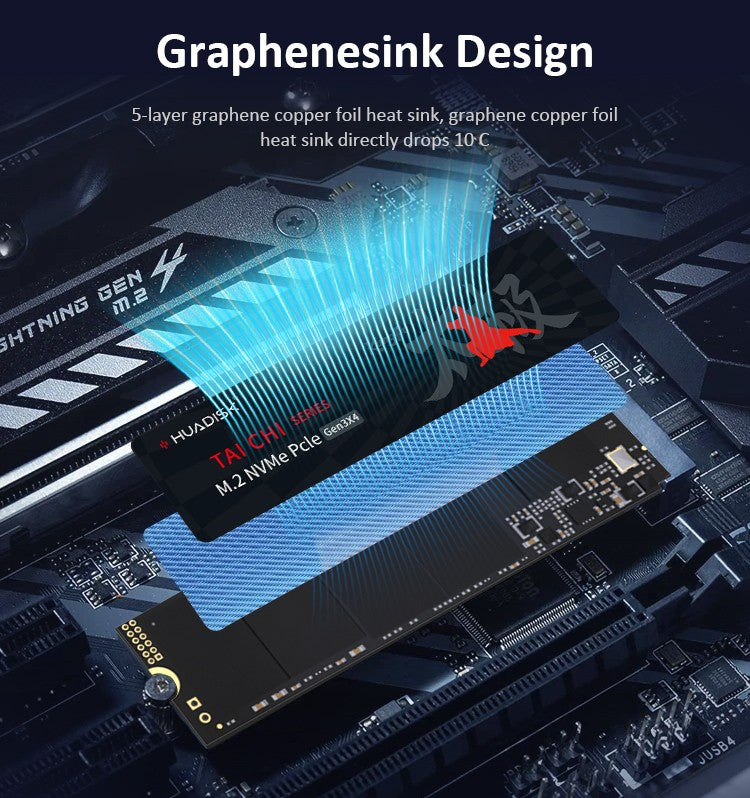 SSD NVMe M2 HUADISK 256GB 512GB 1TB 2TB Disco Rígido Interno M.2 PCIe 3.0 2280 Com Cache para Desktop Laptop X79 X99
