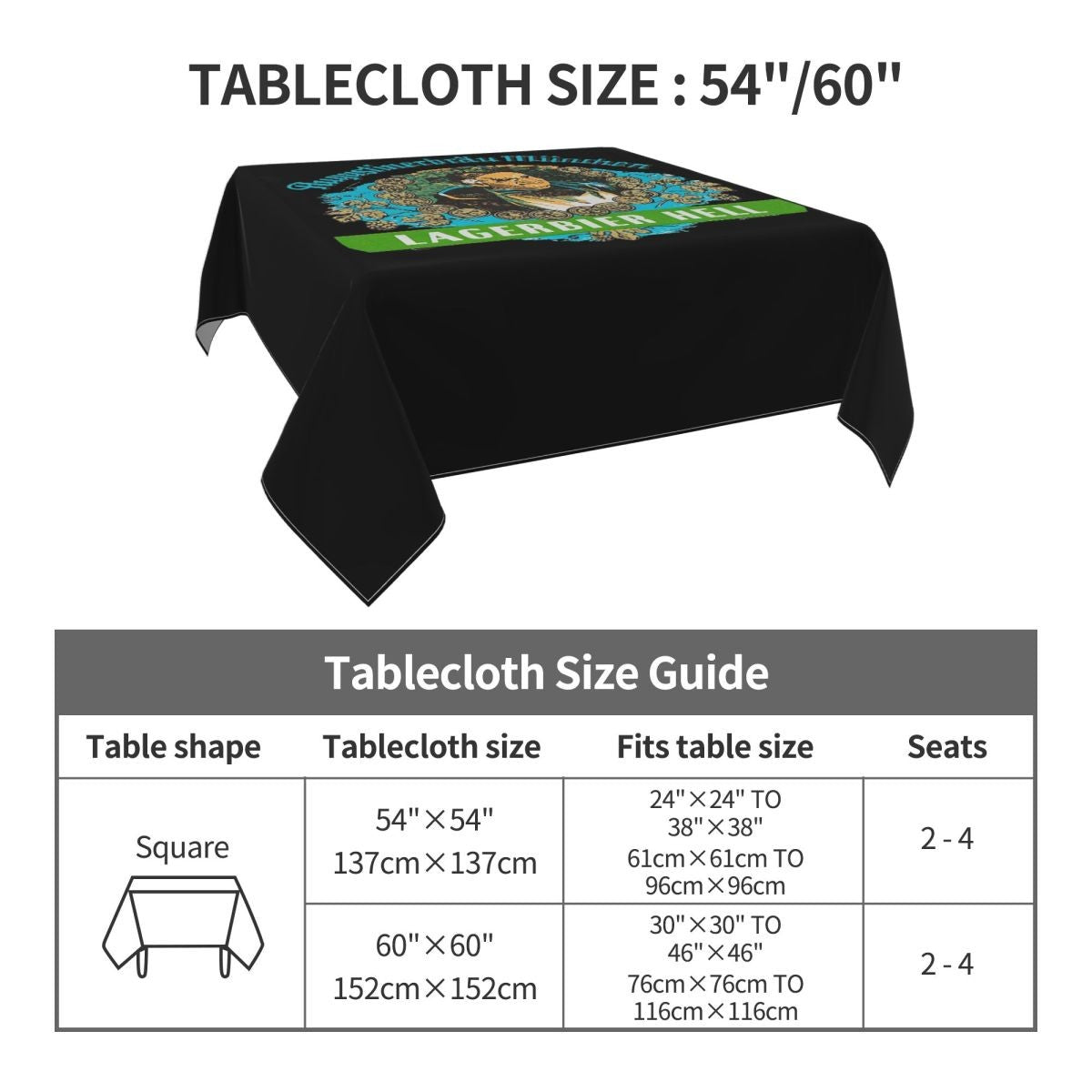 Augustiner Munich Beer...Lagerbier Hell Classic Waterproof Square Tablecloth Oilproof Table Cloth for Kitchen Dining Table Cover