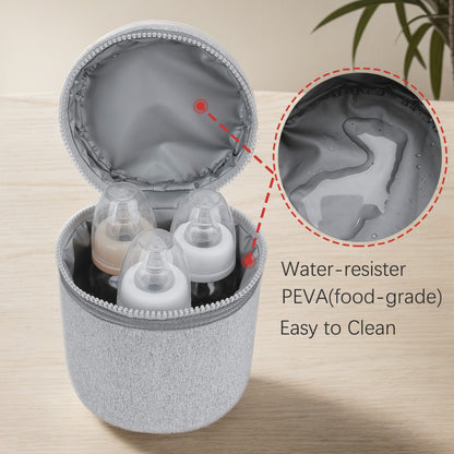 Waterproof bottle bag for baby and mother travel; milk bottle storage bag; mommy bag.