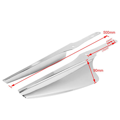 Defletores de vento de montagem de garfo dianteiro cromado para motocicleta, carenagem de para-brisa para Harley Touring Road King Street Glide CVO 1995-2021 19