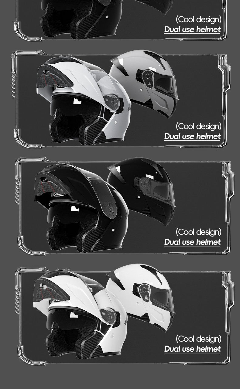AD Capacete integral descoberto para homens, outono e inverno, quente, para motociclismo, indispensável