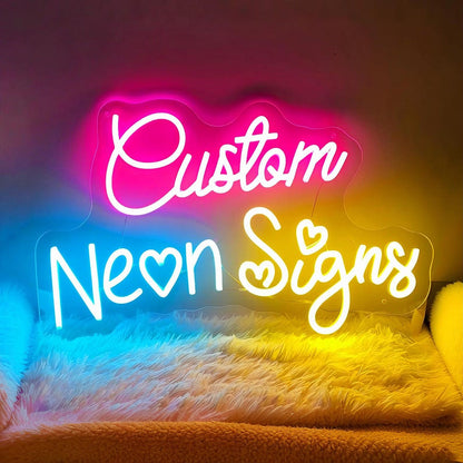 Custom Neon Sign Personalized Name Neon Sign LED Night Light Birthday Wedding Signs Room Bedroom Decoration Wall LED Neon Lamp