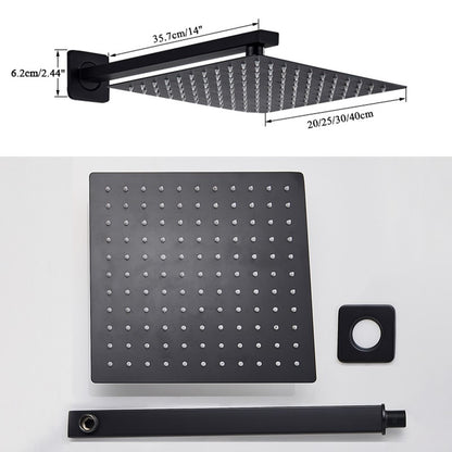 Chuveiro Quadrado de Teto 8"/10"/12" Ultrafino para Banheiro com Braço de Chuveiro Acessórios de Torneira Montado na Parede