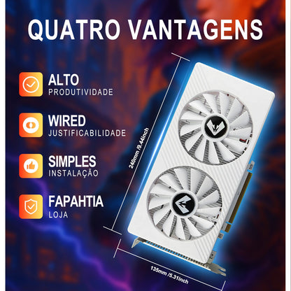 Placa de vídeo Soyo AMD Radeon RX580 8G GDDR5 256bit para jogos, componentes de computador desktop pcie3.0x16