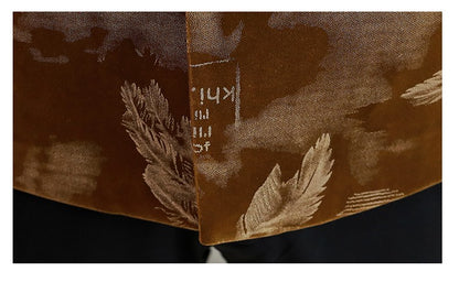 Luxury Retro Velvet Suit Jacket for Men Fashion Slim Fit Stand Collar Blazer Masculino Casual Business Wedding Dress Coat