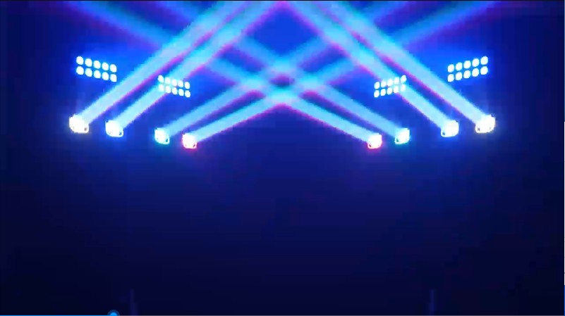 Reiz 4x40W RGBW Beam Ring With 20x8W LED Wall Wash Strobe 3in1 Effect Bar set Stand Stage Light Remote control For bar DJ discos