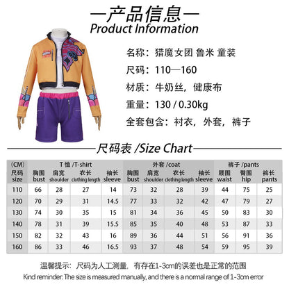 Halloween Fancy Dress Adult Kids Street Hip Hop Role Play Outfit 3 Styles Printed Crop Top Skirt Shorts Idol Stage Costume