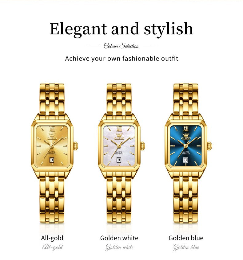 OLEVS 5616 Women Watch Luxury Brand Quartz Watch Classic Original Square Gold Women Watch Waterproof Luminous Watch Reloj Hombre