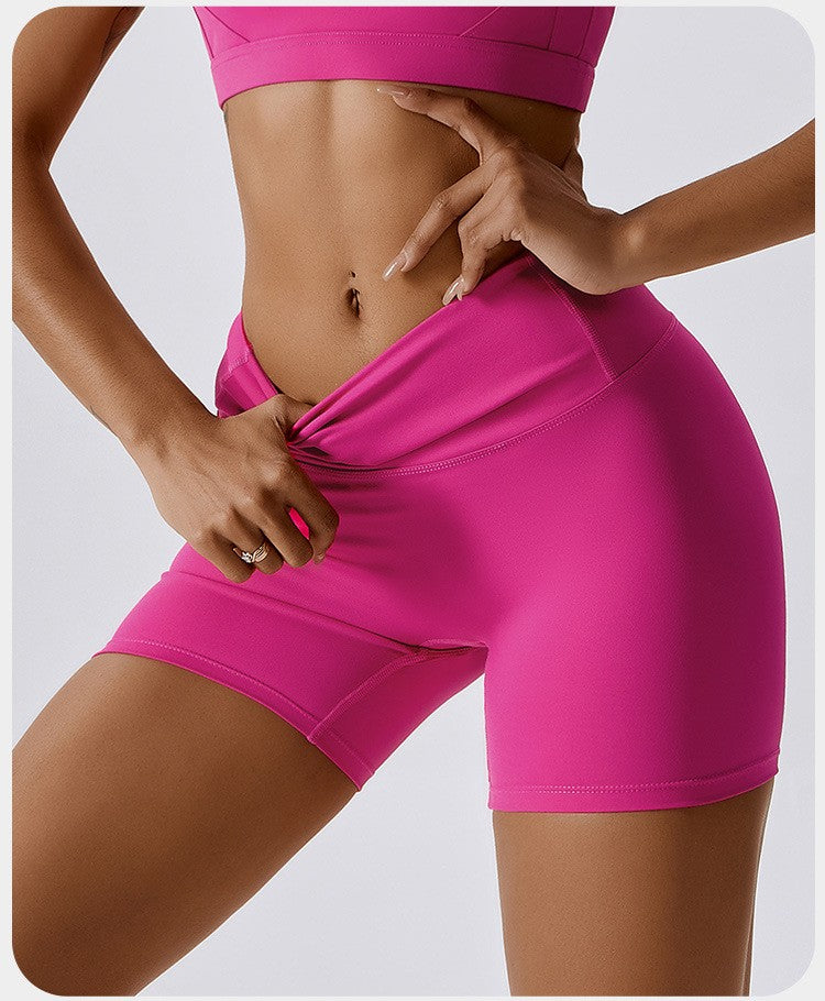 SWELTERING Gym Fitness Shorts Running Cycling Sports Shorts Breathable Workout Short Leggings High Waist Fitness Yoga Shorts