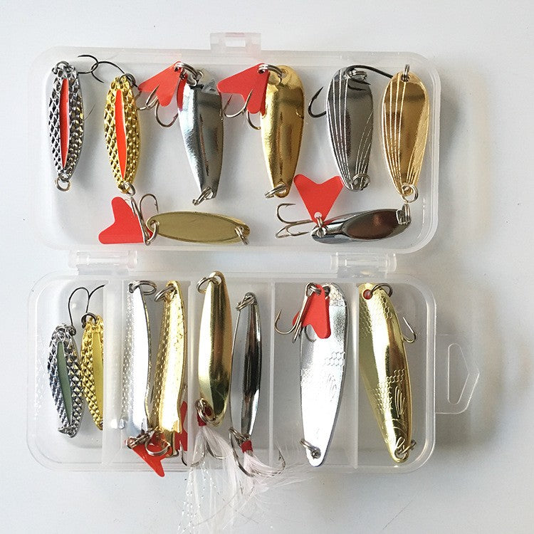 Fishing Lure Kit 10PCS 12PCS 16PCS 20PCS 36PCS sets Trolling Jigging Lure Metal Spoon Bass Pike Tackle Accessories With Box