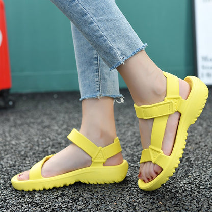 Womens Sandals Fashion Trend Anti-slip Wear-resistant Lightweoght EVA Flat Sandals for Women Outdoor Beach Shoes for Women