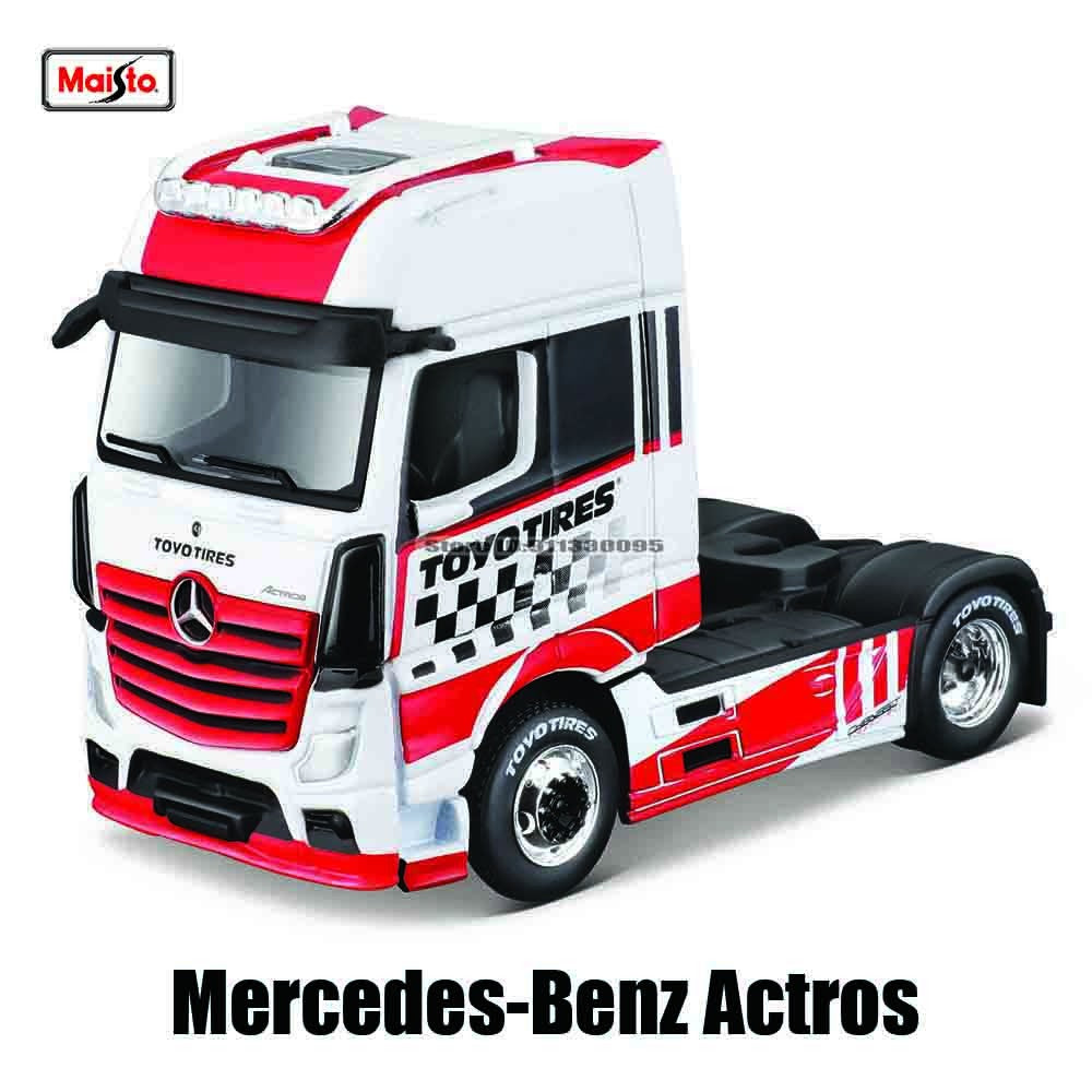 Maisto 1:64 Mercedes-Benz MACK Anthem Trailer modelo de simulação de carro modelo de carro de liga leve brinquedo de carro masculino presente de coleção