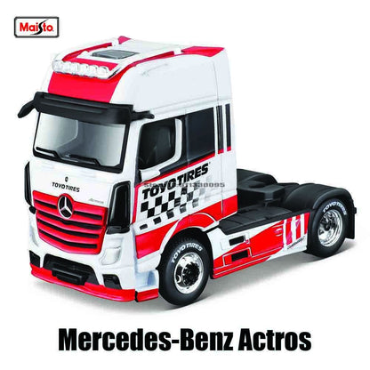 Maisto 1:64 Mercedes-Benz MACK Anthem Trailer modelo de simulação de carro modelo de carro de liga leve brinquedo de carro masculino presente de coleção