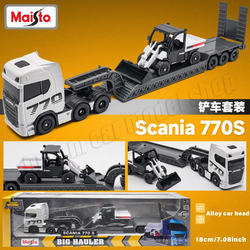 Maisto Stania 770S Transport Trailer Volvo FH16 Trailer Liga de Fundição Brinquedos de Carro Modelo Colecionável Miniatura Carro Modelo Decoração