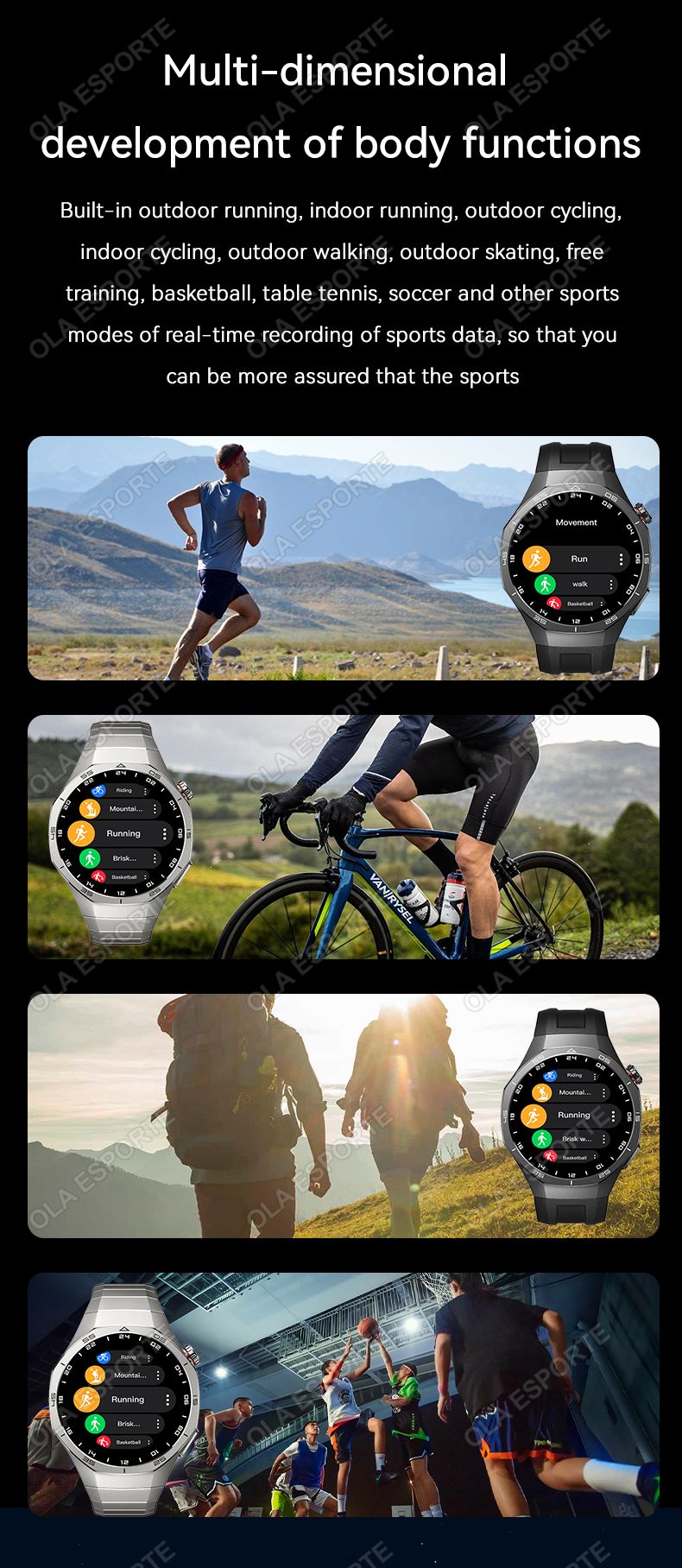Novo Smartwatch GT5 Pro 5 Pro Masculino Tela HD AMOLED GPS Frequência Cardíaca Chamada Bluetooth IP68 À Prova D'água Smartwatch Masculino Presentes de F Fim de Ano