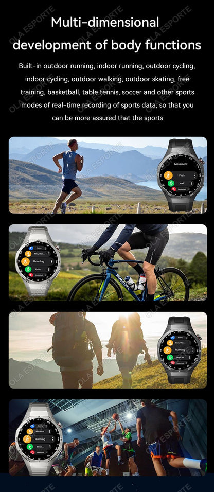 Novo Smartwatch GT5 Pro 5 Pro Masculino Tela HD AMOLED GPS Frequência Cardíaca Chamada Bluetooth IP68 À Prova D'água Smartwatch Masculino Presentes de F Fim de Ano