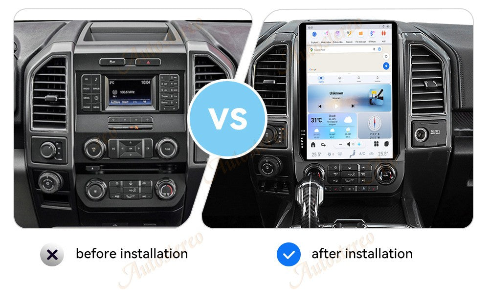 14.4 Inch Android 128G For Ford F150 F250 F350 2015-2021 Tesla Style Car GPS Navigation Multimedia Player Radio Tape Headunit HD