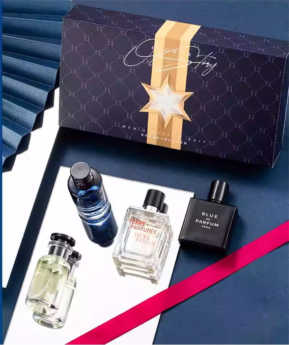 Luxury Brand Perfume Men Cologne Parfums Homme Gift Box 4Pcs Set 100ml Perfumes Masculinos Natural Floral Fruity Scent SprayLuxu
