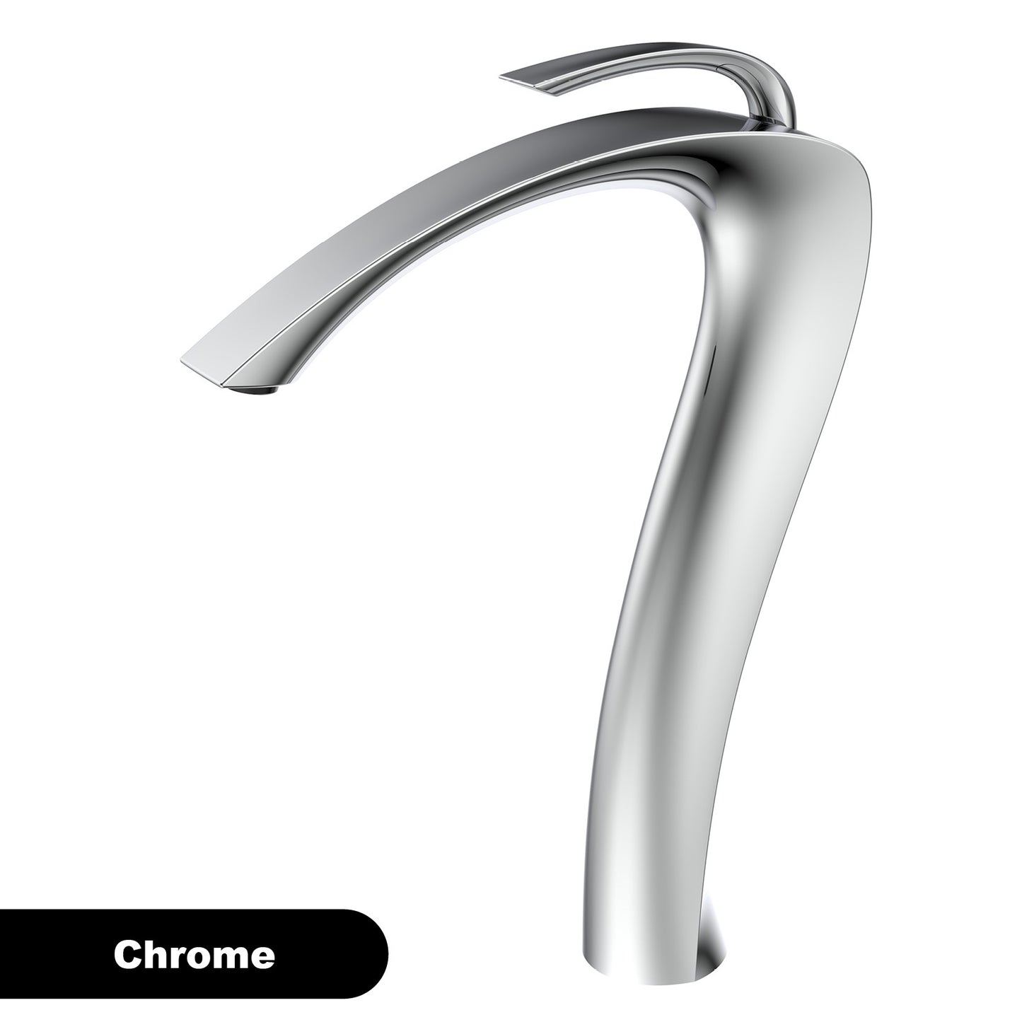 Chrome Luxury Brass Bathroom Vanity Faucet Modern Deck Mounted Basin Tap With Anti-Leak Ceramic Valve Hot/Cold Water Control