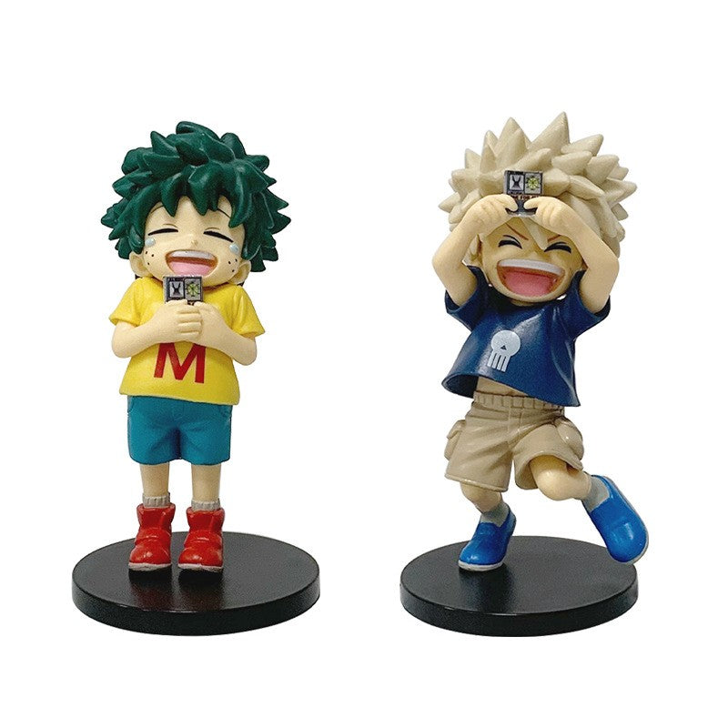 Em estoque 2 unidades de figuras de ação de anime em PVC colecionáveis, brinquedos infantis de aniversário, presentes decorativos para fãs
