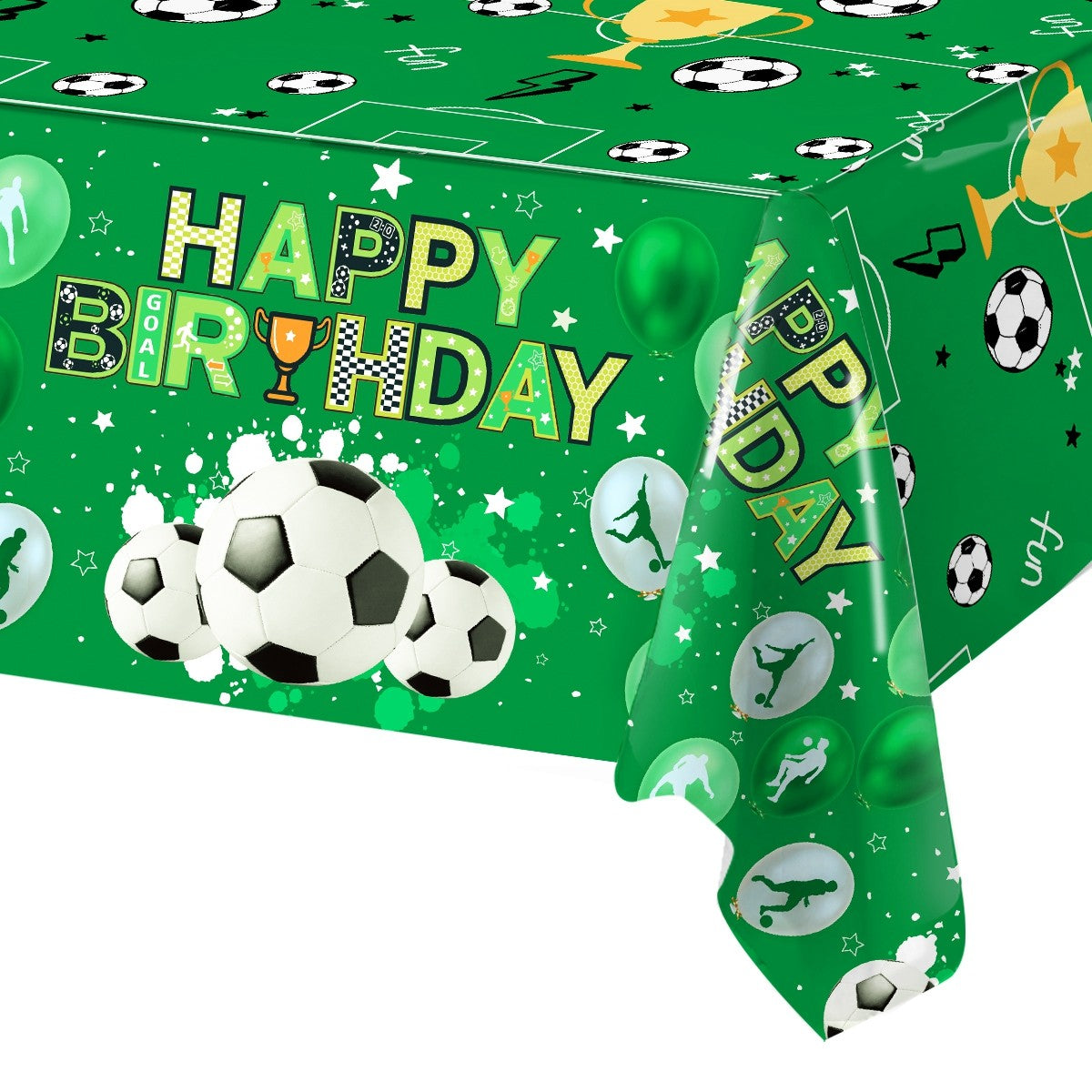 Football Theme Tablecloths Football Birthday Party Decorations Football Rectangular Plastic Table Cover for Game Day Parties