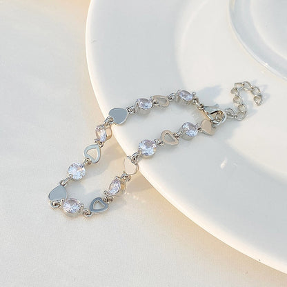 Pulseira de Tulipa de Opala Requintada com Zircônia para Mulheres Acessório Diário Personalizado da Moda Joias para Festas Presentes de Aniversário