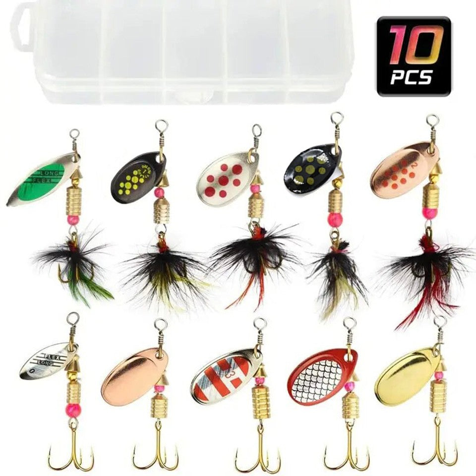 Isca Colher Metálica Spinner 2 a 8g 3.5g 10pçs/Lote Colher Isca Crankbaits Wobblers de Pesca Para Lucio Conjunto de Isca de Pesca