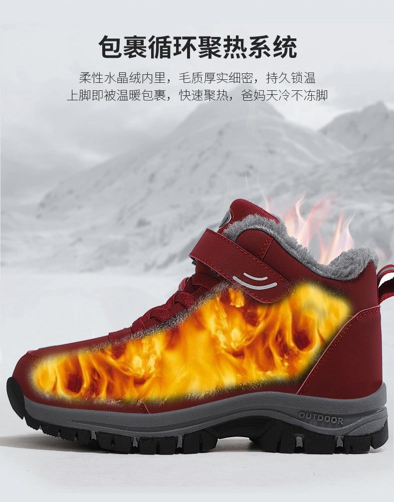 Winter Velvet Men's Shoes Hiking Sneaker Casual Snow Boots Waterproof Warm Men Boots Outdoor Male Trekking Sneaker Botas Zapatos