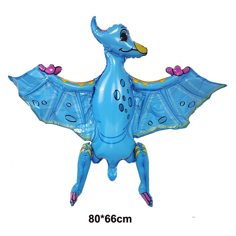 Dinosaur Party Decor 32inch Dinosaur Number Balloons 1-3 Year Olds Kid Birthday Baby Shower Matte Cartoon Foil Balloon Decors