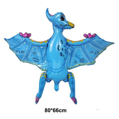 Dinosaur Party Decor 32inch Dinosaur Number Balloons 1-3 Year Olds Kid Birthday Baby Shower Matte Cartoon Foil Balloon Decors