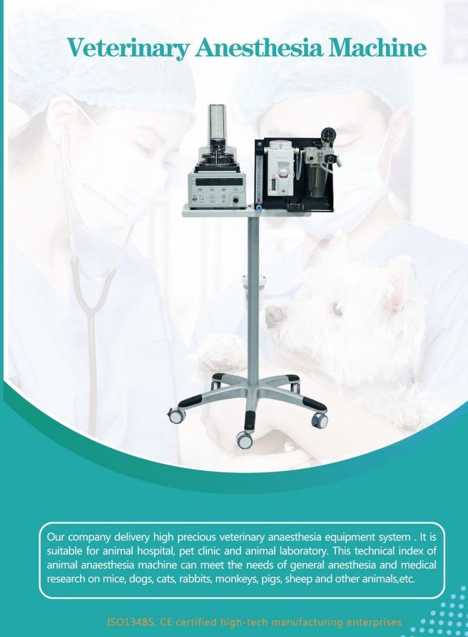 DV1200V5 Pet Anaesthesia Machine Cats Dogs Respiratory Anaesthesia Machine Aluminium Type Pet Veterinary Anaesthesia Respirator