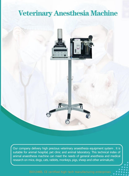 DV1200V5 Pet Anaesthesia Machine Cats Dogs Respiratory Anaesthesia Machine Aluminium Type Pet Veterinary Anaesthesia Respirator