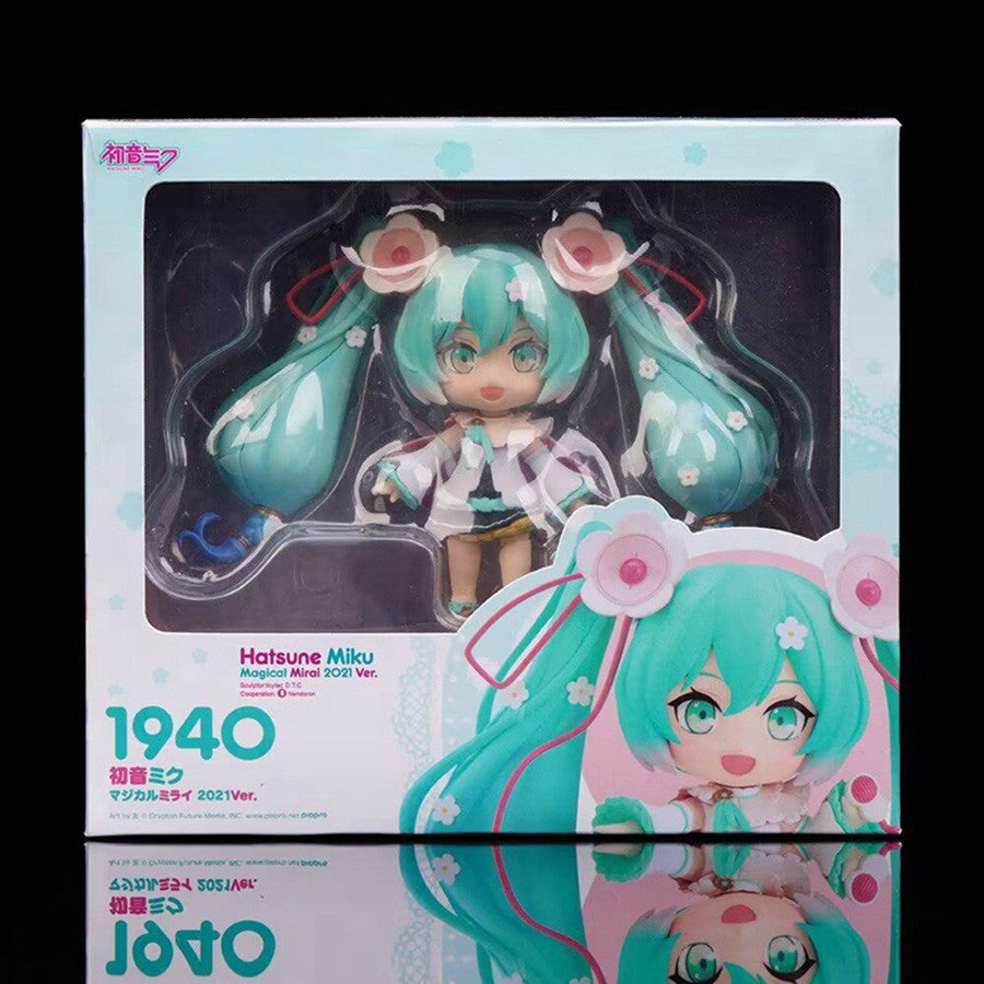 10cm/3.94in #1939 Hatsune Miku Figura de Anime 15º Aniversário Strawberry Miku Boneco de Ação #1940 Miku Coleção Modelo Boneca Brinquedos