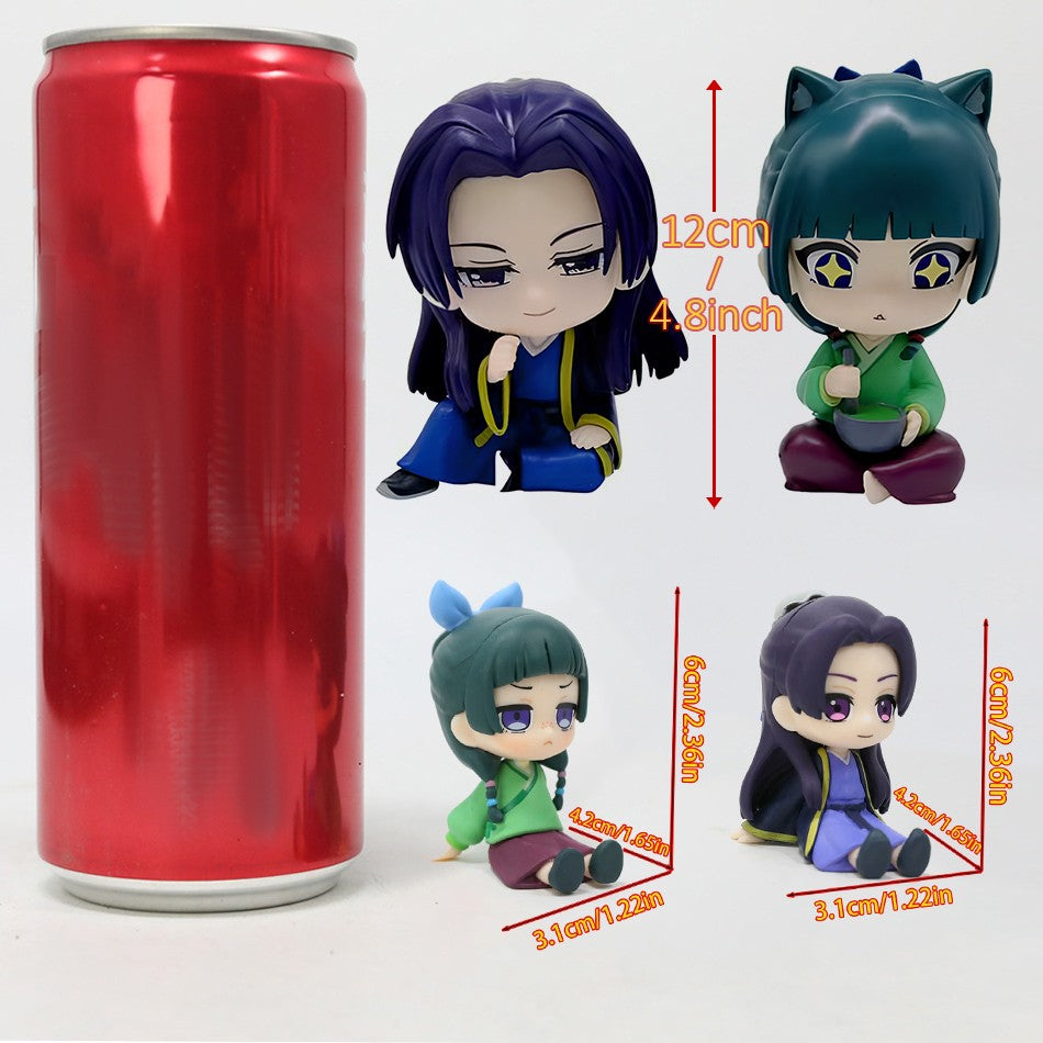 Miniatura Atacado Q Posket BANDAI Figure Demon Slayer 6un/12un/Conjuntos Kimetsu No Yaiba Pequenas Bonecas PVC Decoração de Mesa