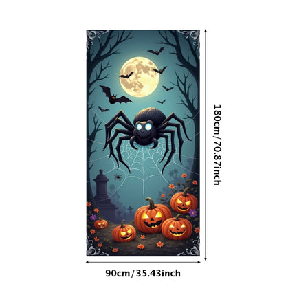 Happy Halloween Celebration Party Decoration Horror Skeleton Spooky Banner For Haunted House Door Cover Home Halloween Lining