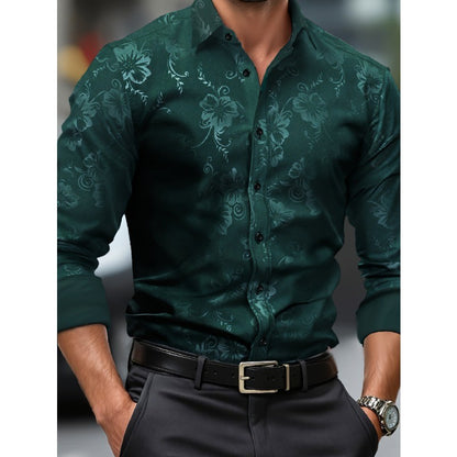Bolubao Men Shirt Fashion Brand New arrival Long Sleeve Printed Streetwear Male Casual Elastic Shirt