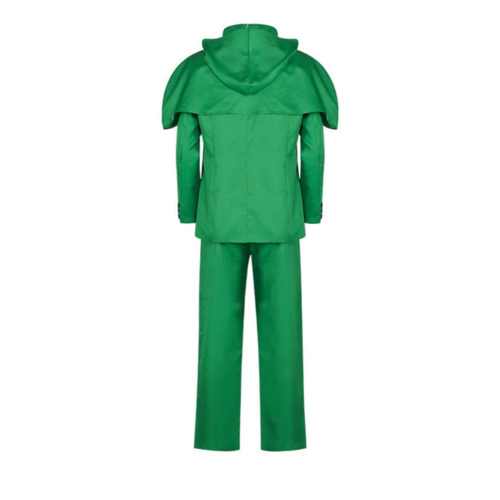 Doctor Doom Cosplay Costume Evil Scientist Victor Von Doom Green Uniform Coat Pants Suit Cape Halloween Party Role Play Outfit