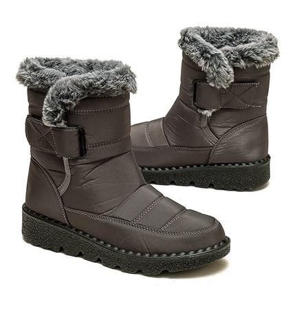 Women's Boots 2025 Trend Snow Boots With Fur Winter Shoes Woman Low Heels Footwear Winter Boots Women Combat Middle Botas Mujer