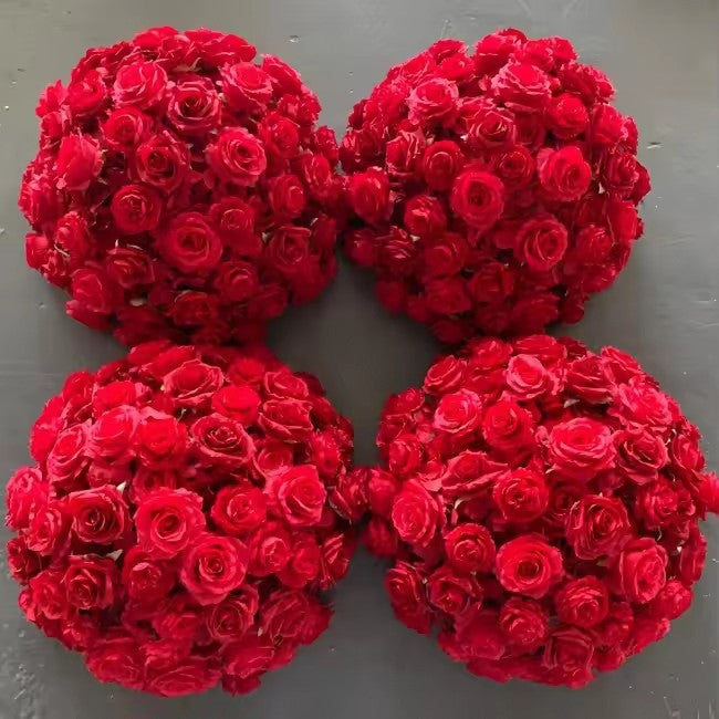 30-70cm Artificial White Rose Flower Ball, Wedding Reception Table Centerpieces, Floral Arrangement for Party Event Decor