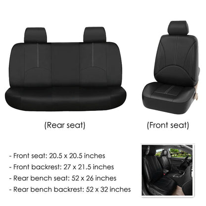 Universal PU Leather Car Seat Cover Set Seat Protector Auto Styling Accessories