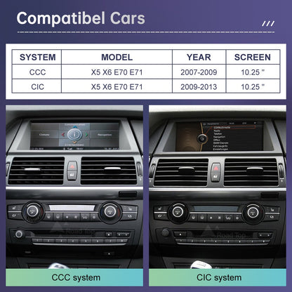 Wireless CarPlay Android Auto Car Multimedia Display For BMW 1 Series  E81 E82 E87 E88 CCC/CIC System Touch Screen Car Radio